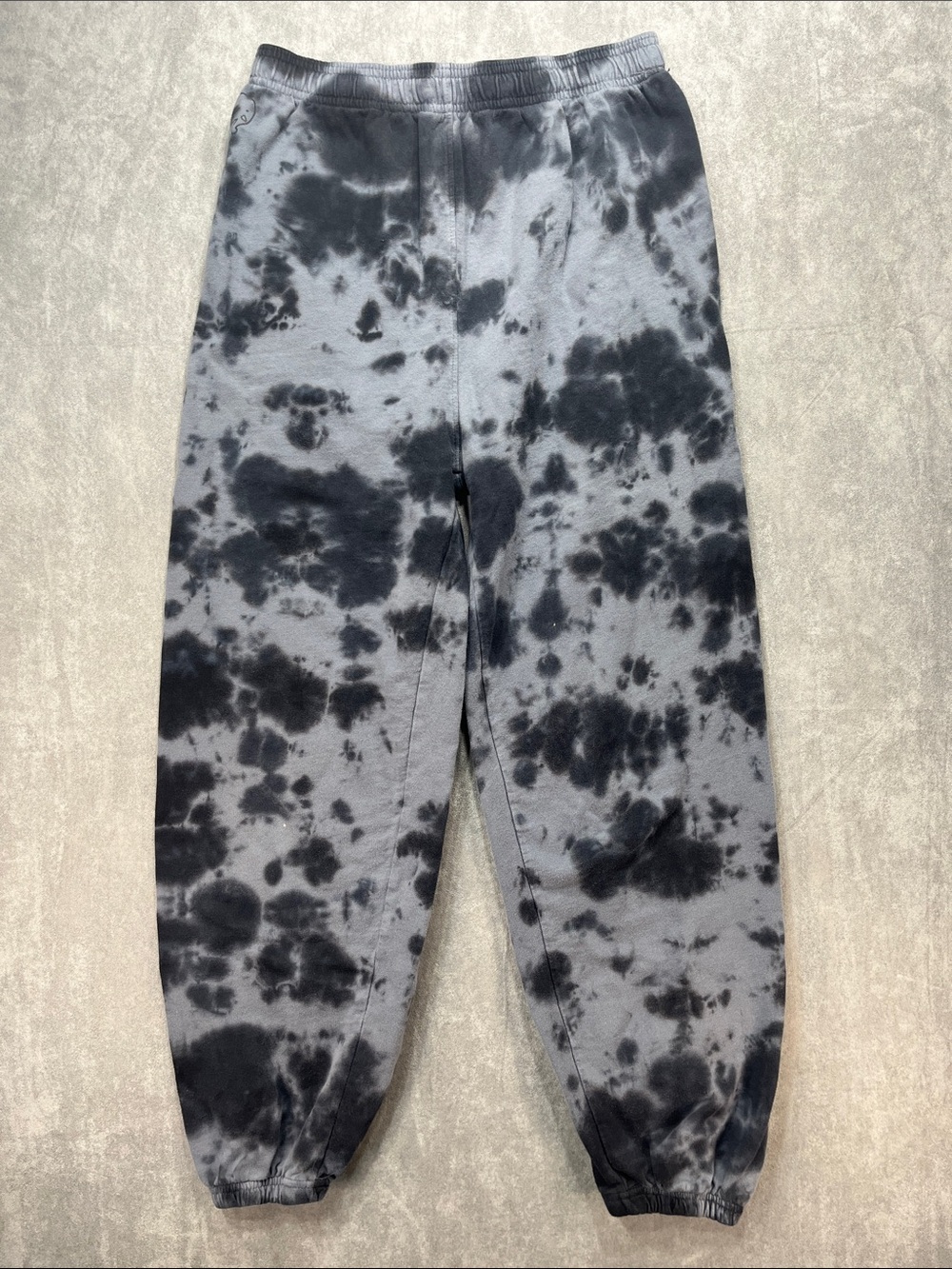 Ivory Ella Tie Dye Sweatpants Joggers Gray Black Size Small